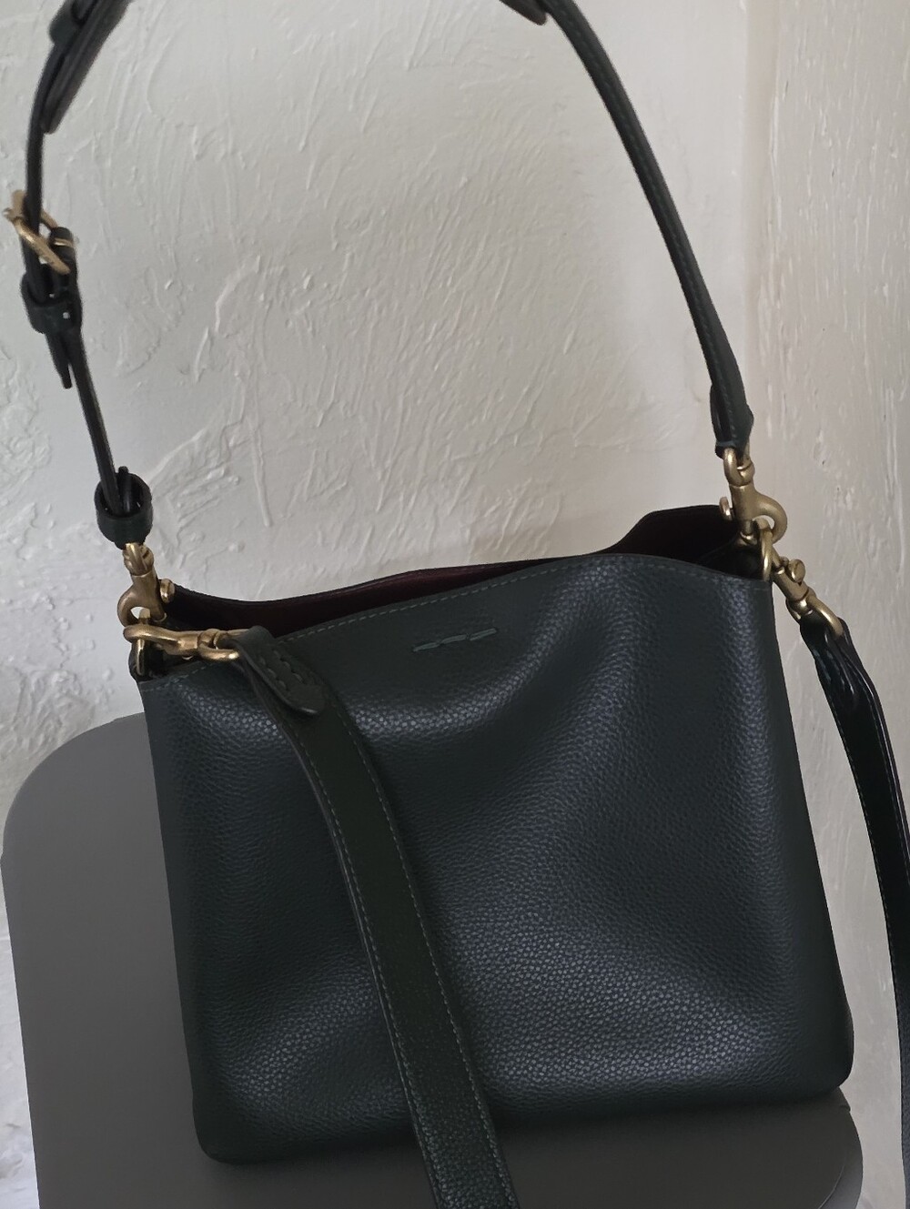 Coach♡ Willow Bucket Bag Green, Crossbody & Shoulder - Picture 9 of 15